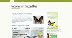 Desktop Screenshot of indonesianbutterflies.com